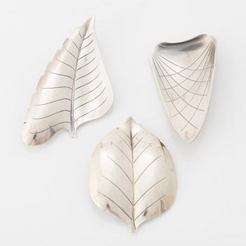 Viggo Wollny, three brooches sterling silver, Jammik, Denmark.