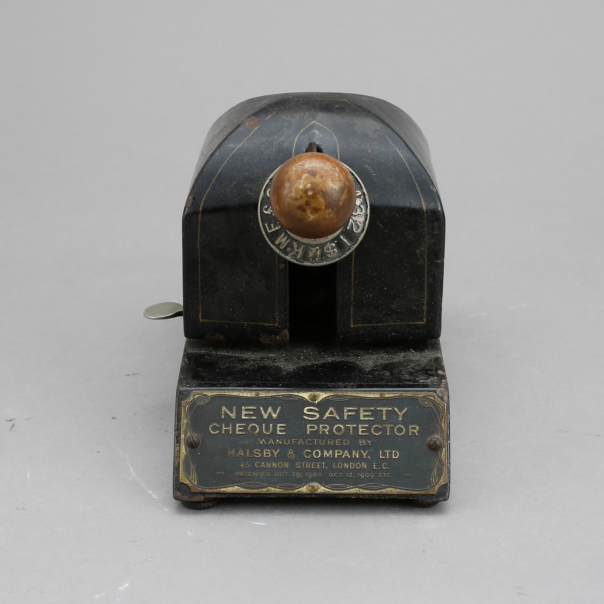 CHECKSKRIVARE, England, 1900-talets första kvartal.