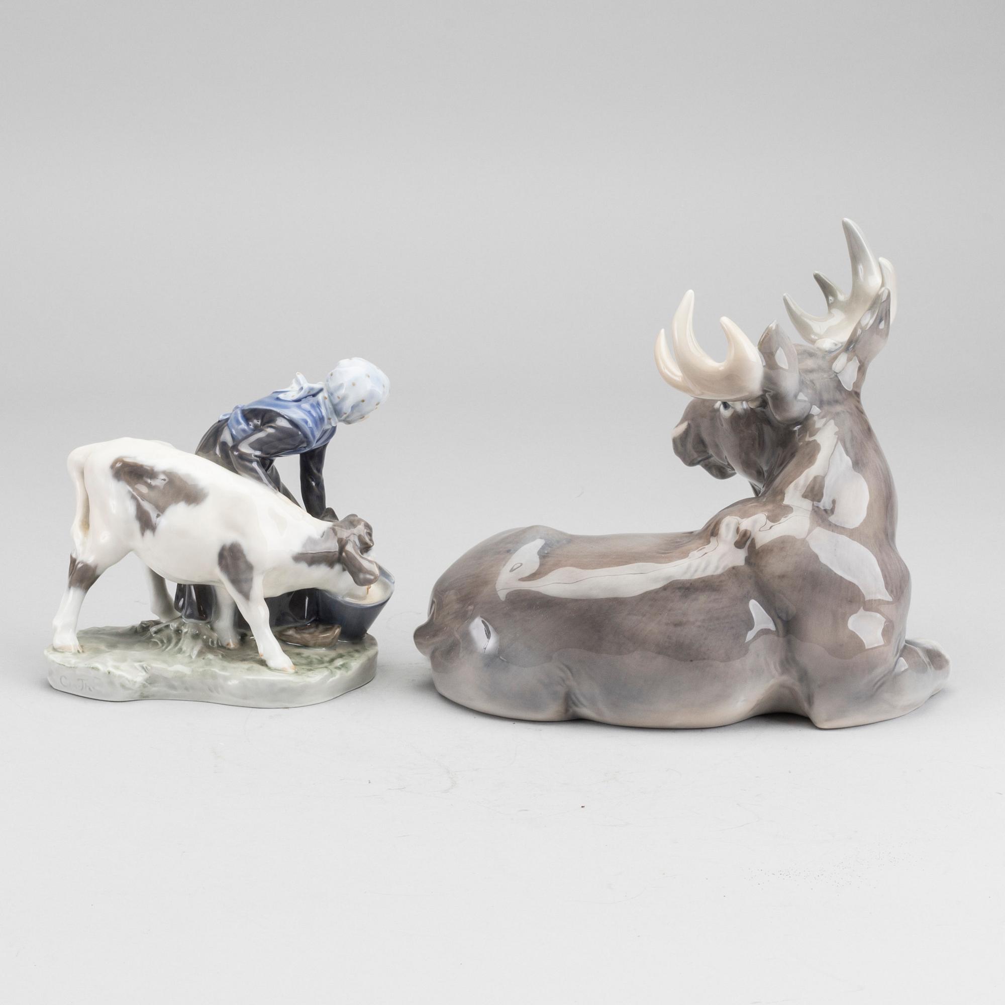 TWO DANISH FIGURINES.