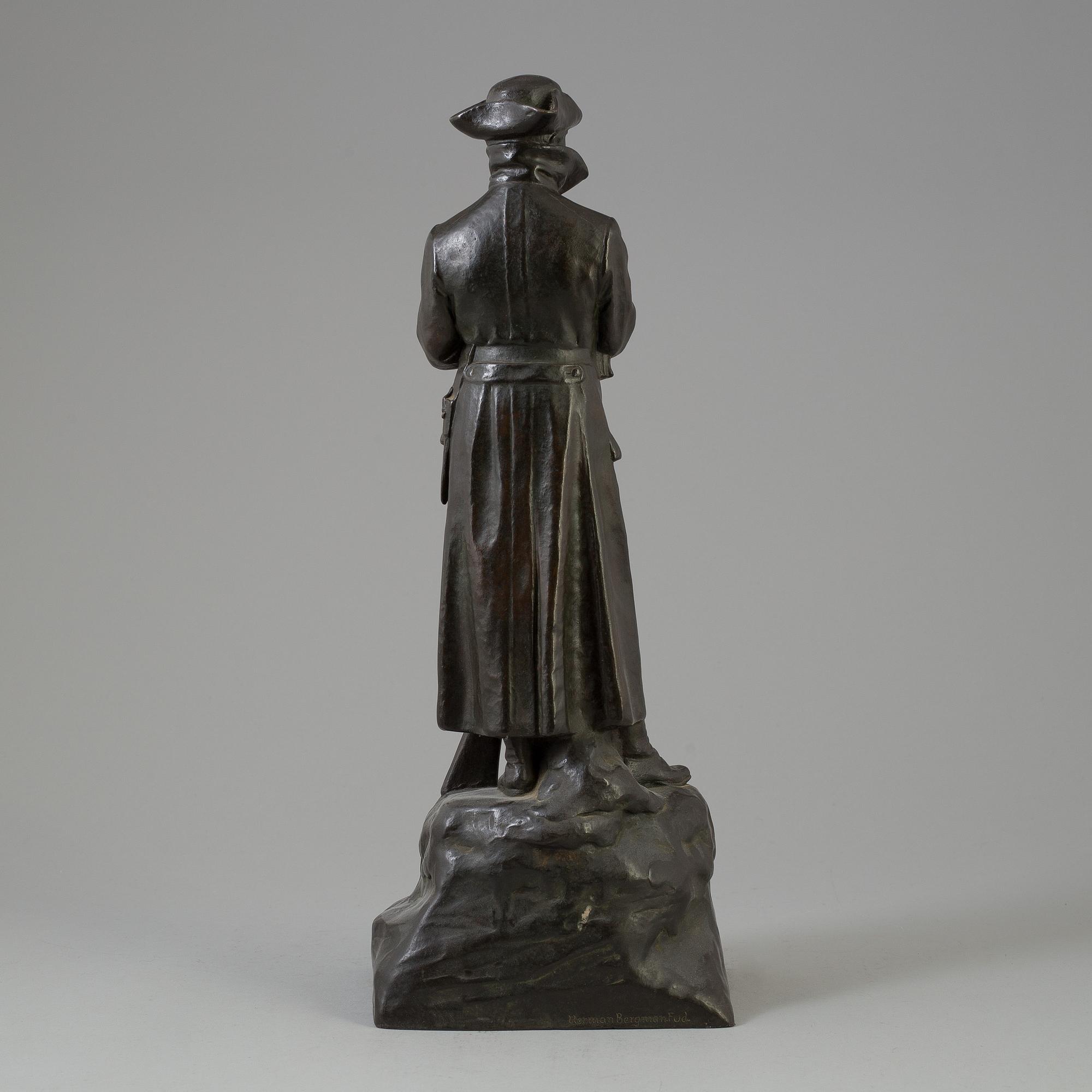 ALFRED OHLSON, SKULPTUR, brons, signerad.