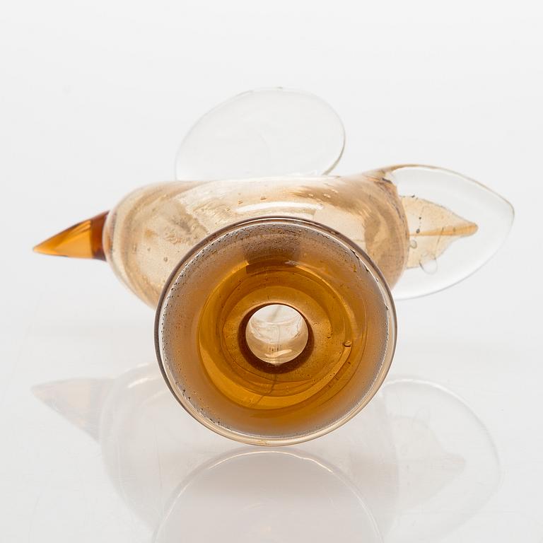 Oiva Toikka, an early 1970s glass bird, signed Oiva Toikka, Nuutajärvi Notsjö.