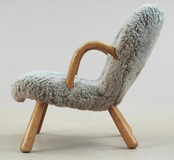 FÅTÖLJ, "Clam Chair" / "Muslinge", Philip Arctander, tillskriven, 1940/50-tal.