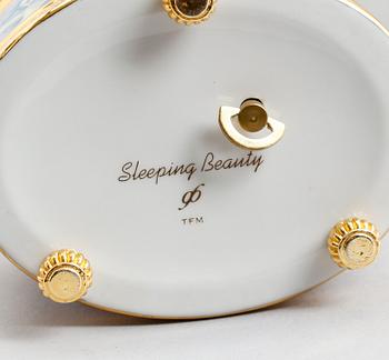 SAMLING SPELDOSOR, 12 st, porslin och mässing, The Franklin Mint, sent 1900-tal.