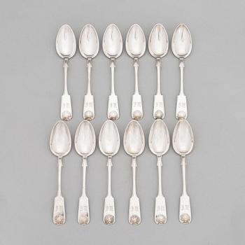 Bestickuppsättning, 47 dlr, silver, Musslan, Finland 1836-1935, mestadels V. Lindman, 1919.