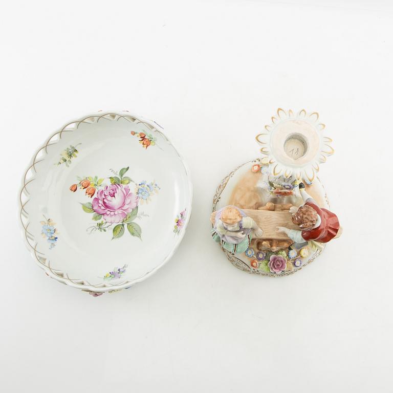 Essay bowl Louis XV style Plaue Germany mid-20th century porcelain.