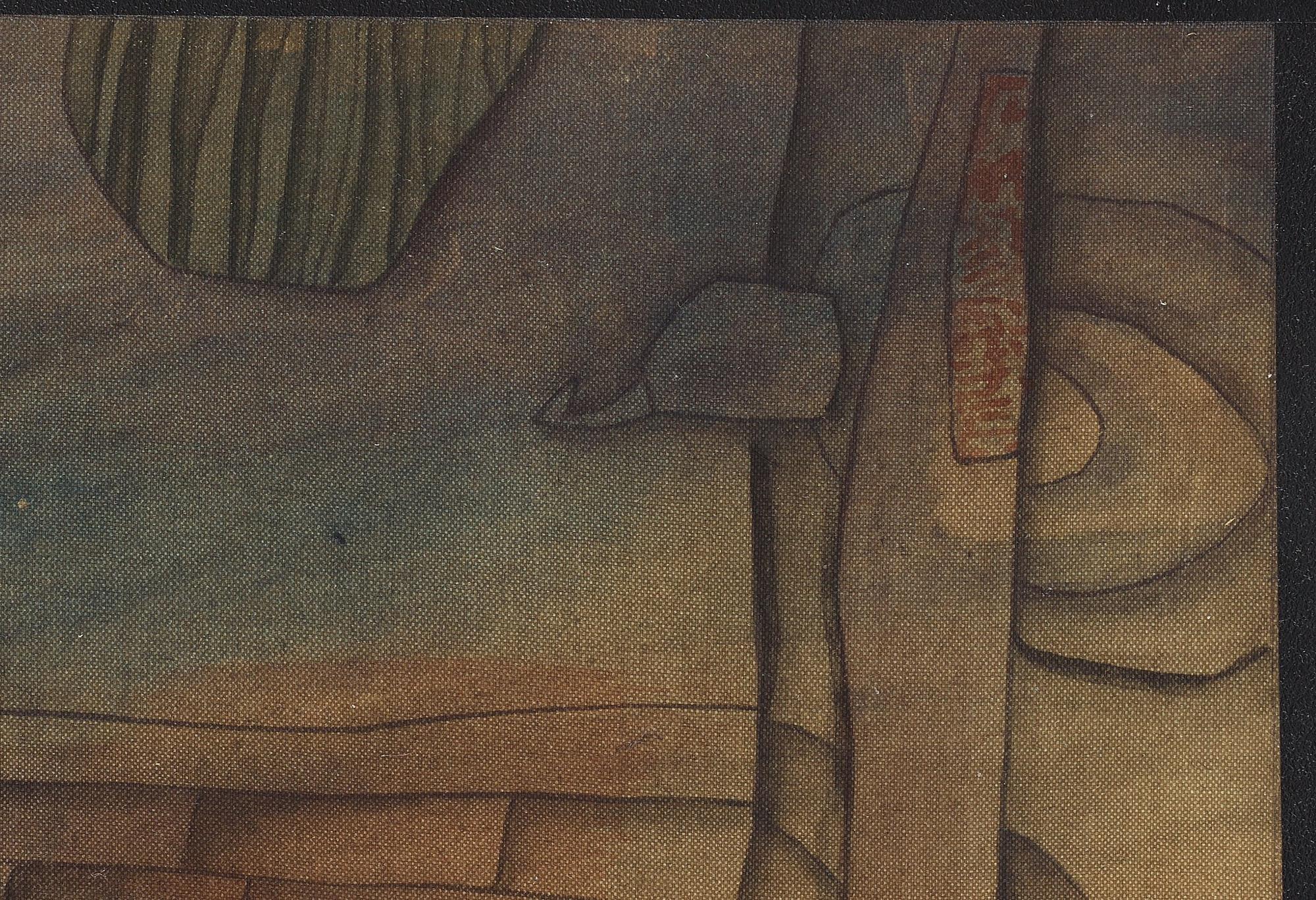 LU PENG (1967-), tusch och färg på siden, 1991.
