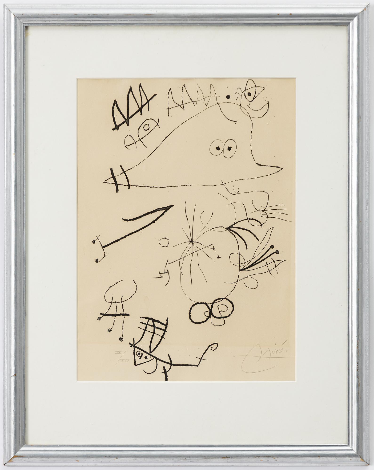 Joan Miró, From "Le Miroir de L'Homme par les Bêtes".