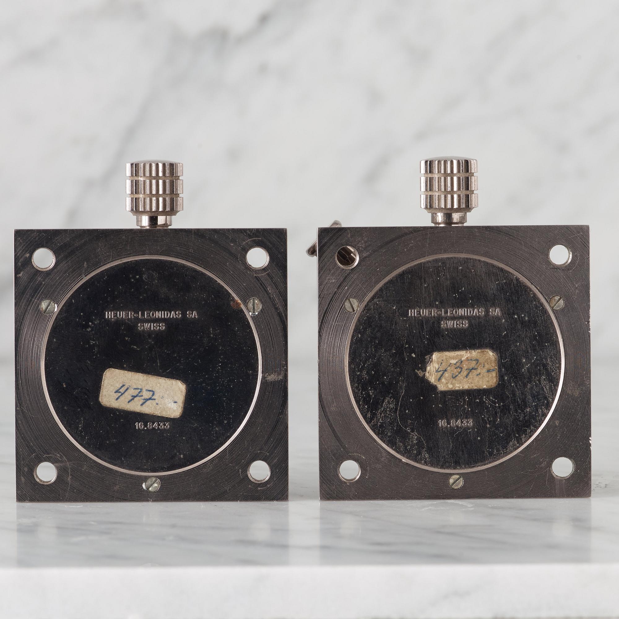 HEUER, Master-Time 8-Days samt Monte-Carlo stoppur, panelur, 57,5 x 57,5 mm,