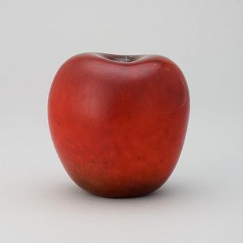 A Hans Hedberg faience apple, Biot, France.