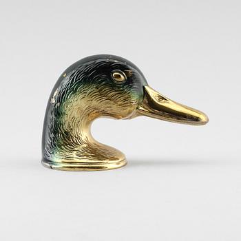 FLASKÖPPNARE, mässing, "Ducky", Paris, 1900-talets andra hälft.