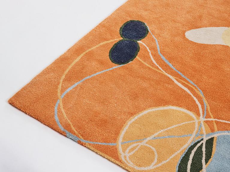 Hilma af Klint, a carpet ''Group IV, no 4. The Ten Largest youth'', handmade, 7/10, c 315 x 234 cm.