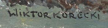 WIKTOR KORECKI, oil om´n canvas, signed.