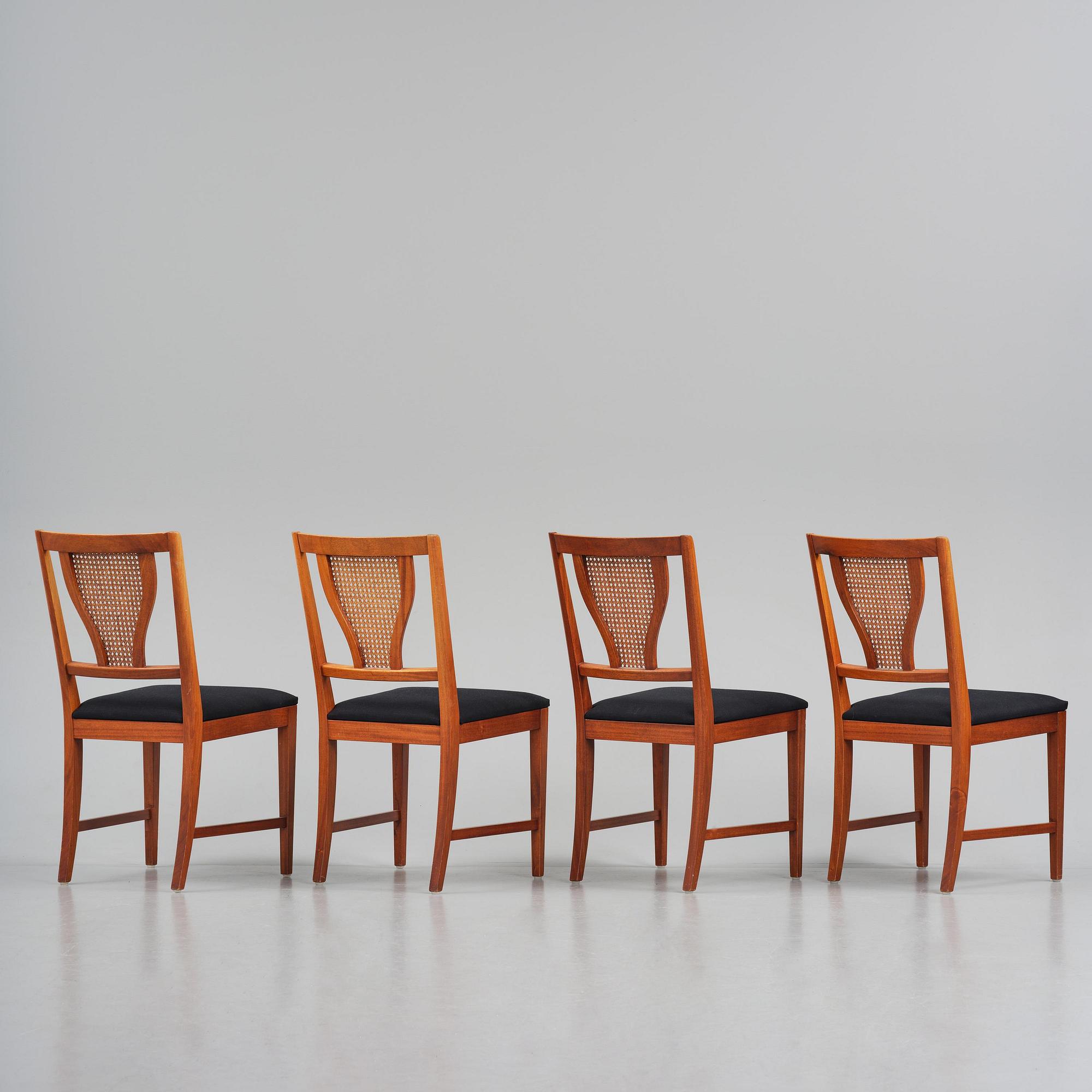 Stolar, 4 stycken, Sverige 1900-talets andra hälft.