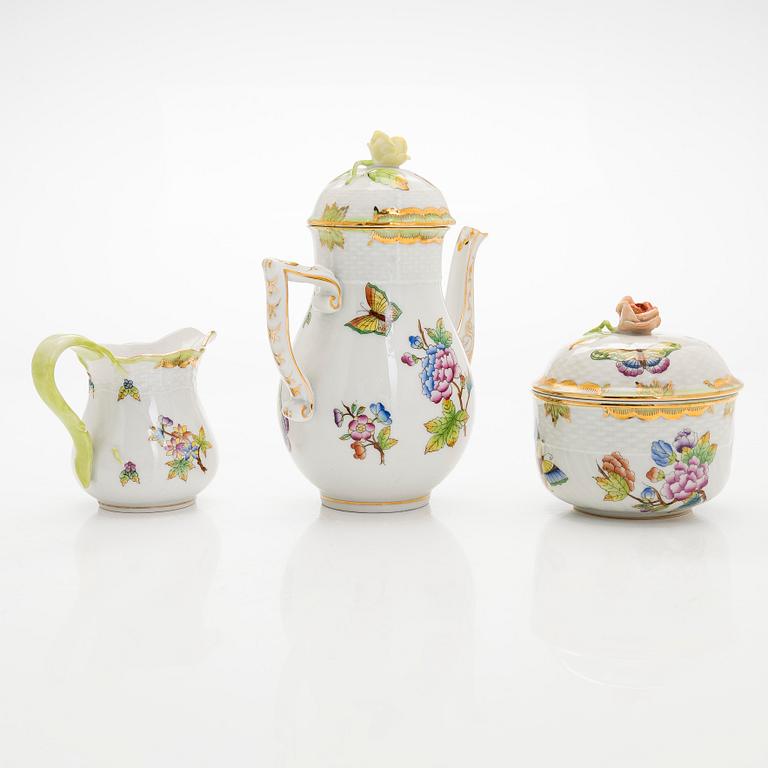 Herend, demitasse kaffeservis, 7 delar,  "Queen Victoria VBO", Ungern.