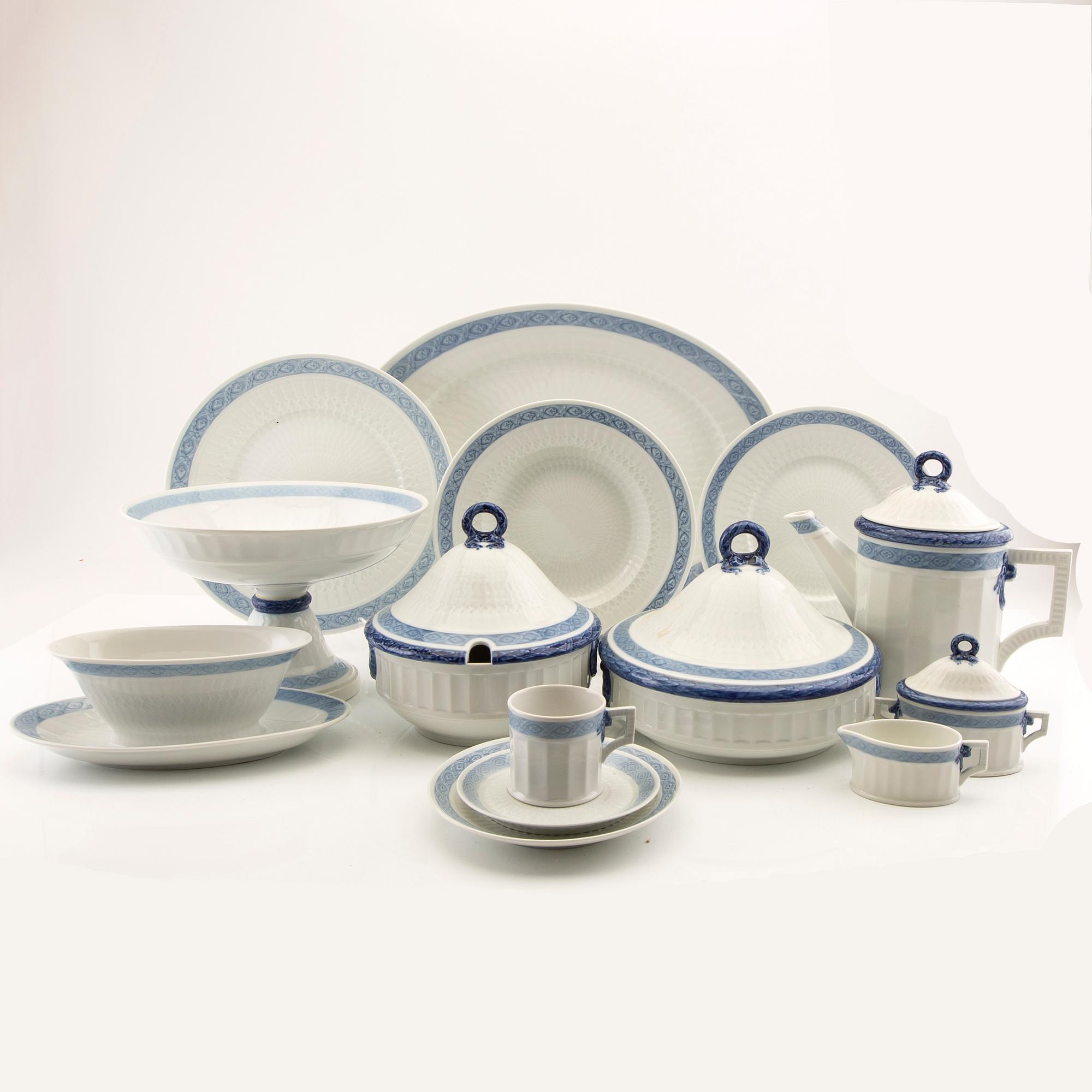 Servis 71 dlr Blå Vifte Royal Copenhagen porslin.