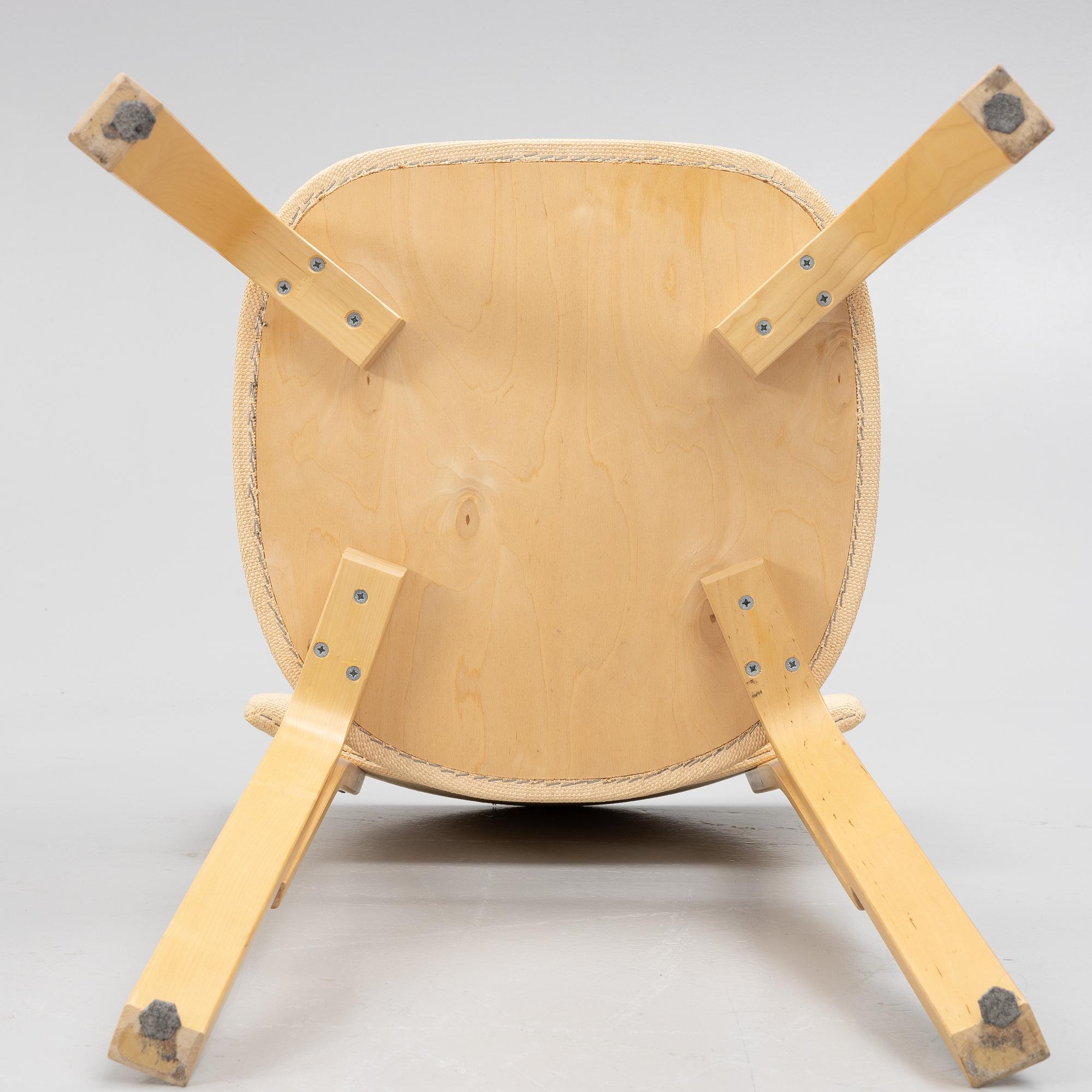Alvar Aalto, four model 63 chairs, Artek, late 20th century.