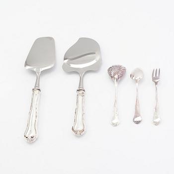 A 35-piece 'Chippendale' silver cutlery set, Auran Kultaseppä oy, Turku Finland 1989.