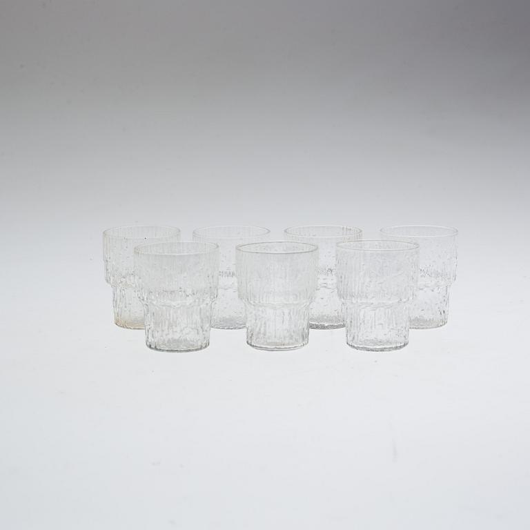 SNAPSGLAS, 7 st, "Paadar", Tapio Wirkkala, Iittala, 1900-talets slut.