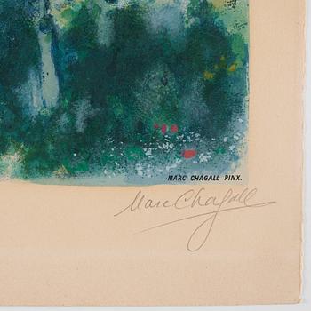 Marc Chagall Efter, "La Baie des Anges au bouquet de roses", ur: "Nice et la Côte d 'Azur".