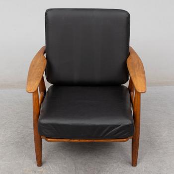 HANS J WEGNER, a 'GE-240'/'Cigarren' teak easy chair, Denmark.