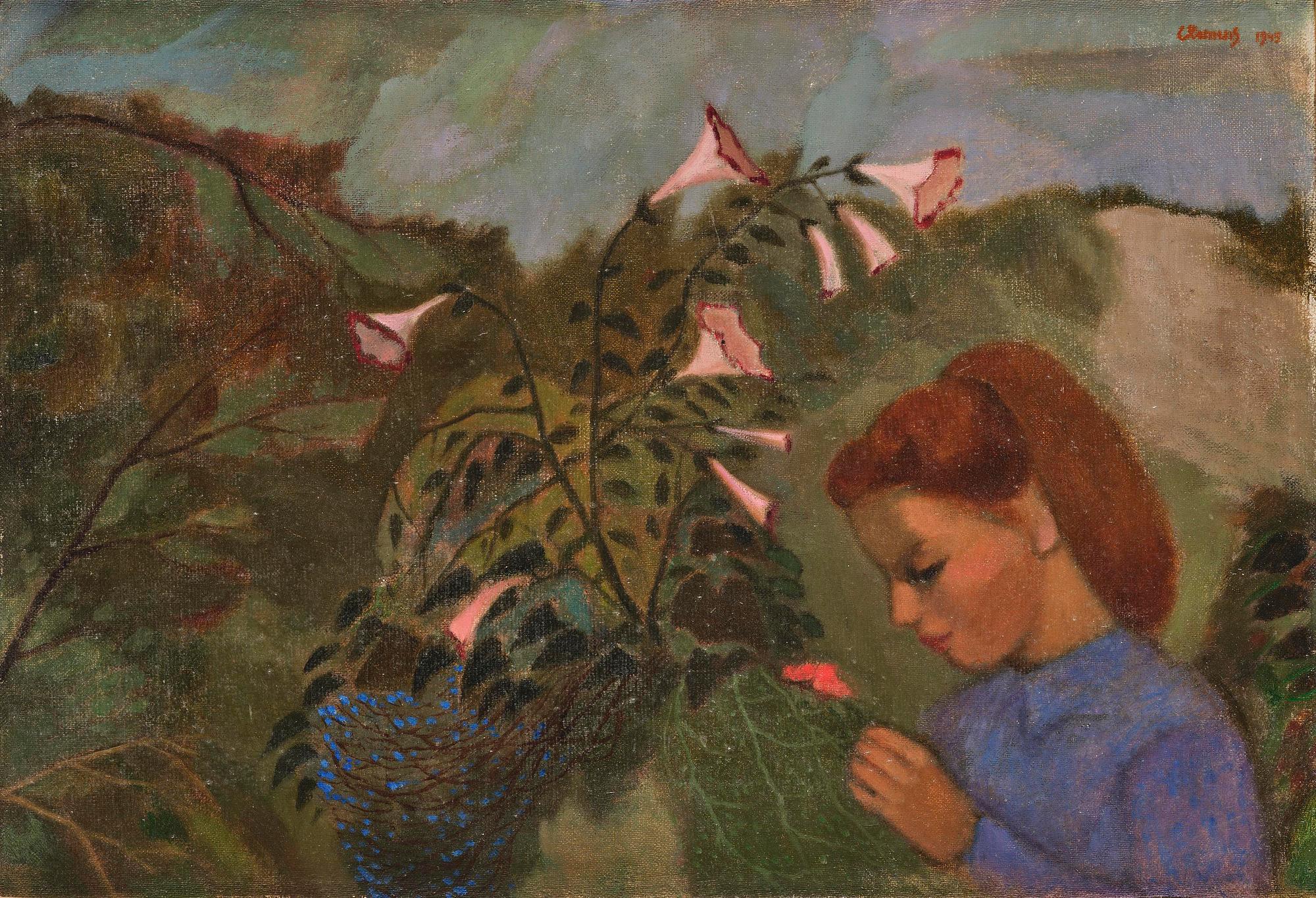 Curt Clemens, Girl by flowers.