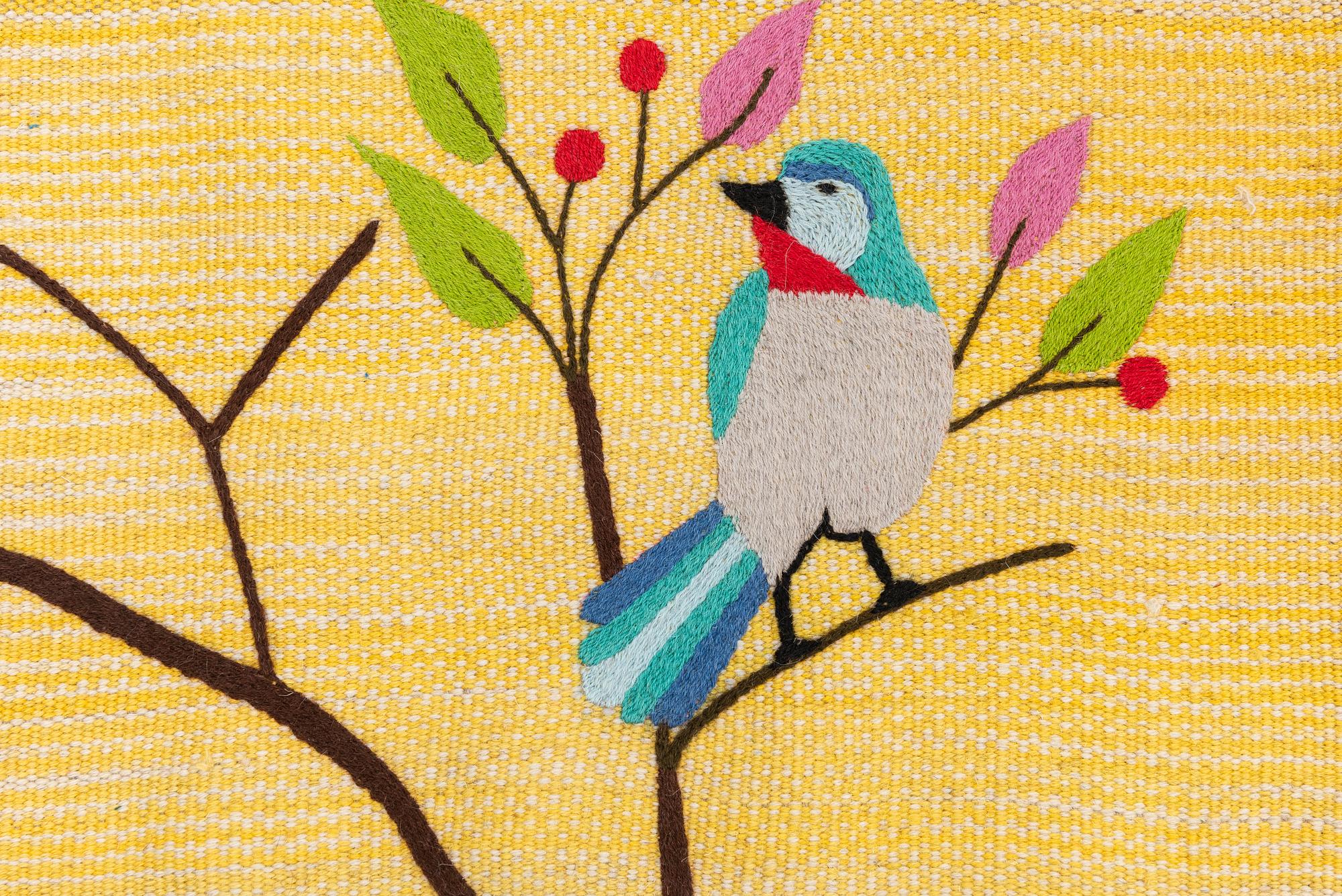 Four cushion covers, hand-embroidered Kelim, c. 45 x 60 cm.