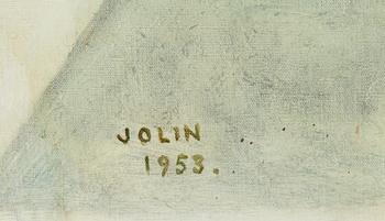 Einar Jolin, olja på duk, signerad och daterad 1953.