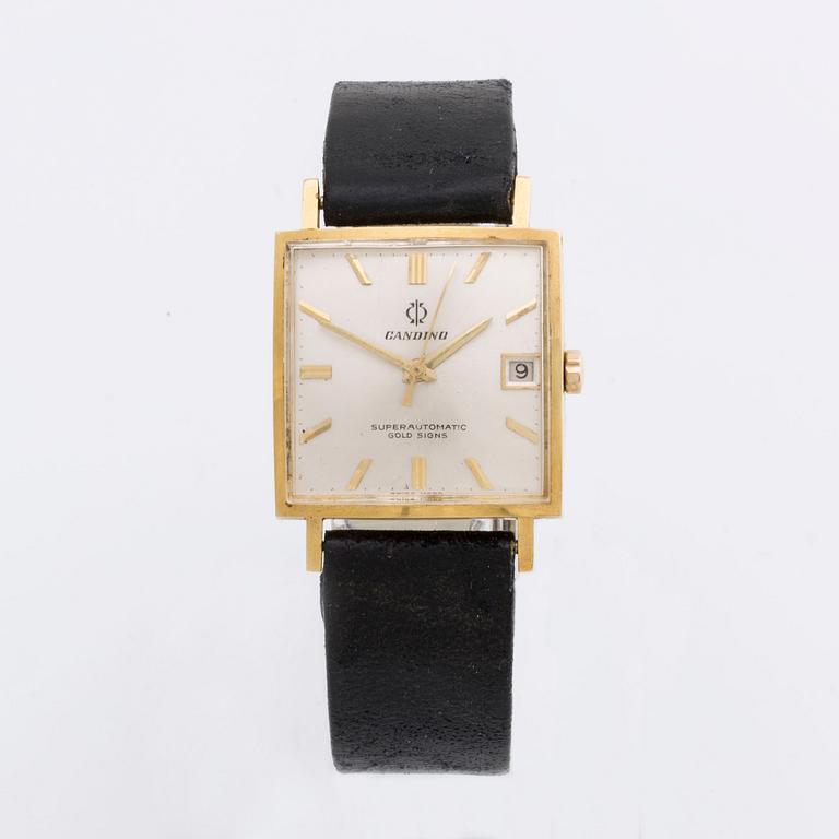CANDINO Superautomatic Gold Signs, wrist watch, 18K gold, 29 mm.