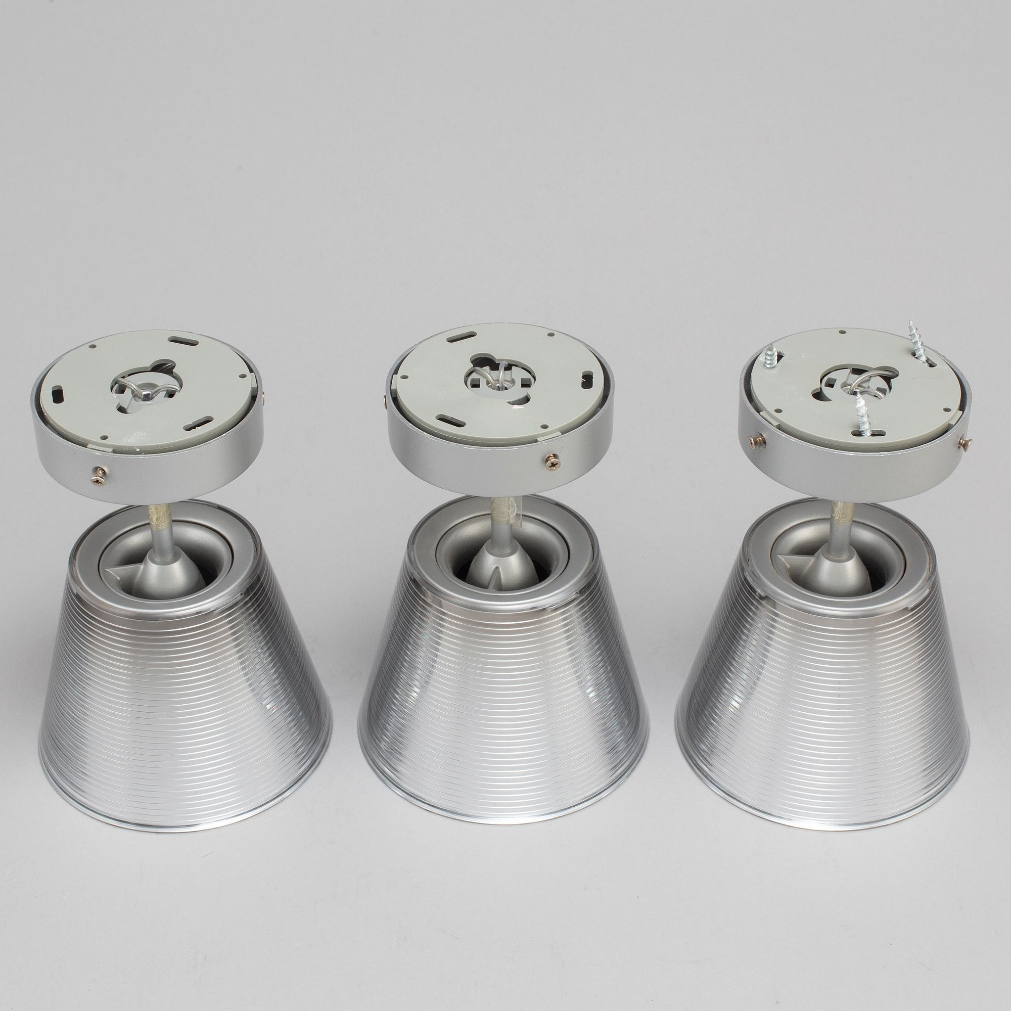 PHILIPPE STARCK, "Romeo Babe", a set of three ceiling lights.