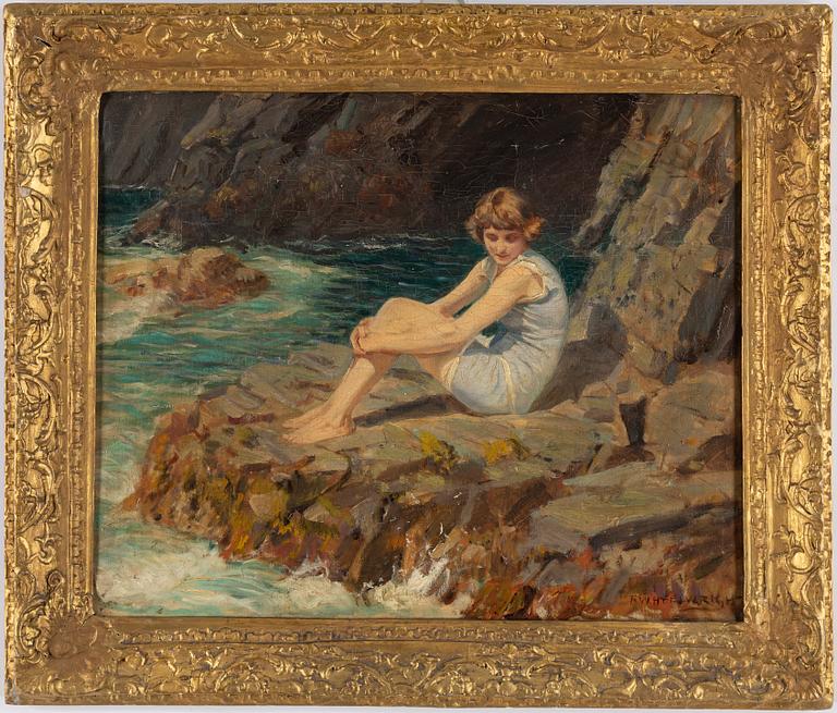 ROWLAND WHEELWRIGHT, olja på duk, signerad.