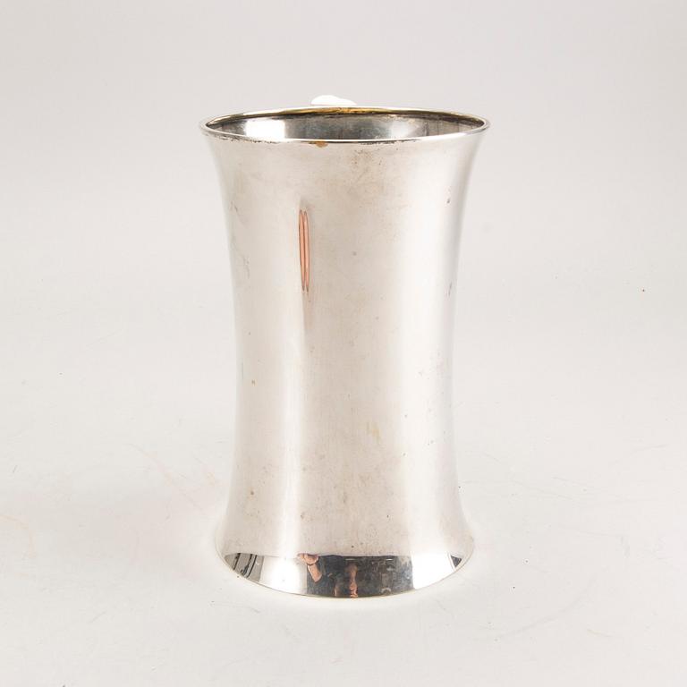 A Swedish 20th century silver and boar tusk tankard mark of CG Hallberg Stockholm 1915 weight 880 gr.