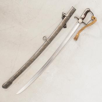 Sabel, svensk, m/1831 för artillerimanskap, med balja.