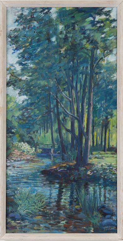 Hans-Erik Eriksson, olja på pannå, signerad.