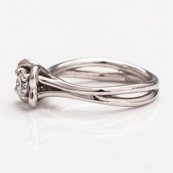 Ring, 18K vitguld, diamant ca. 0.33 ct.