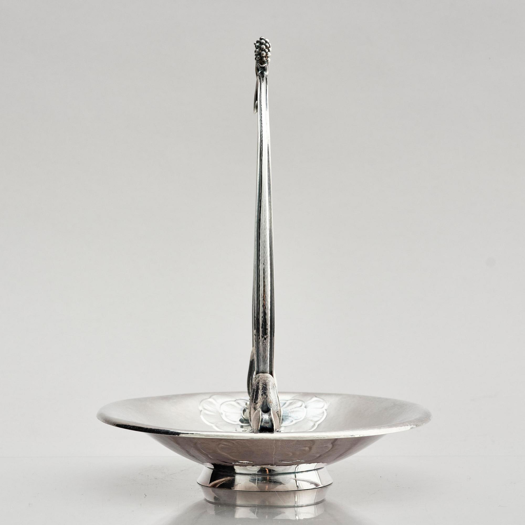 Georg Jensen, a sterling silver bowl, model no 543, design by Harald Nielsen, Copenhagen after 1945.