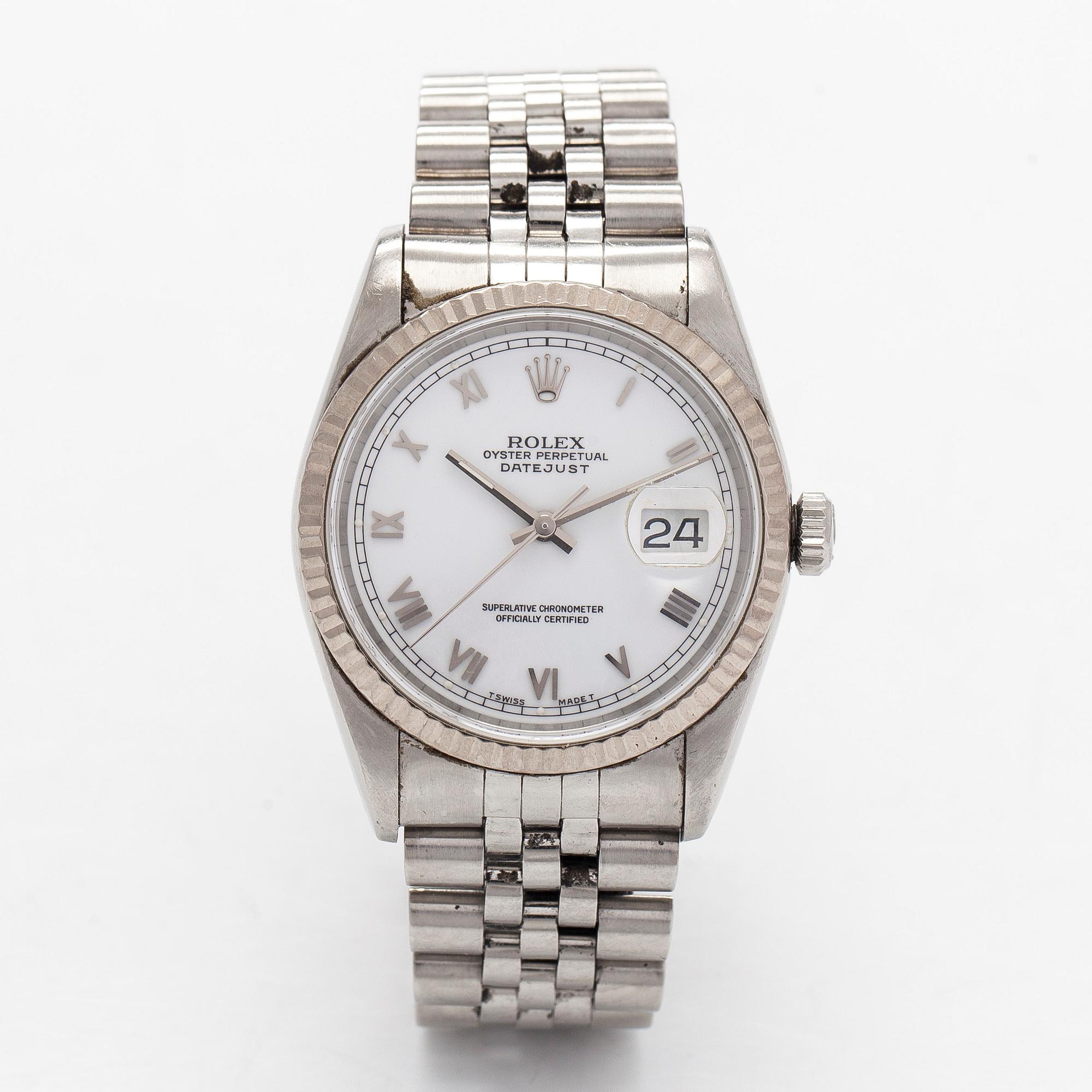 Rolex, Oyster Perpetual, Datejust, armbandsur, 36 mm.