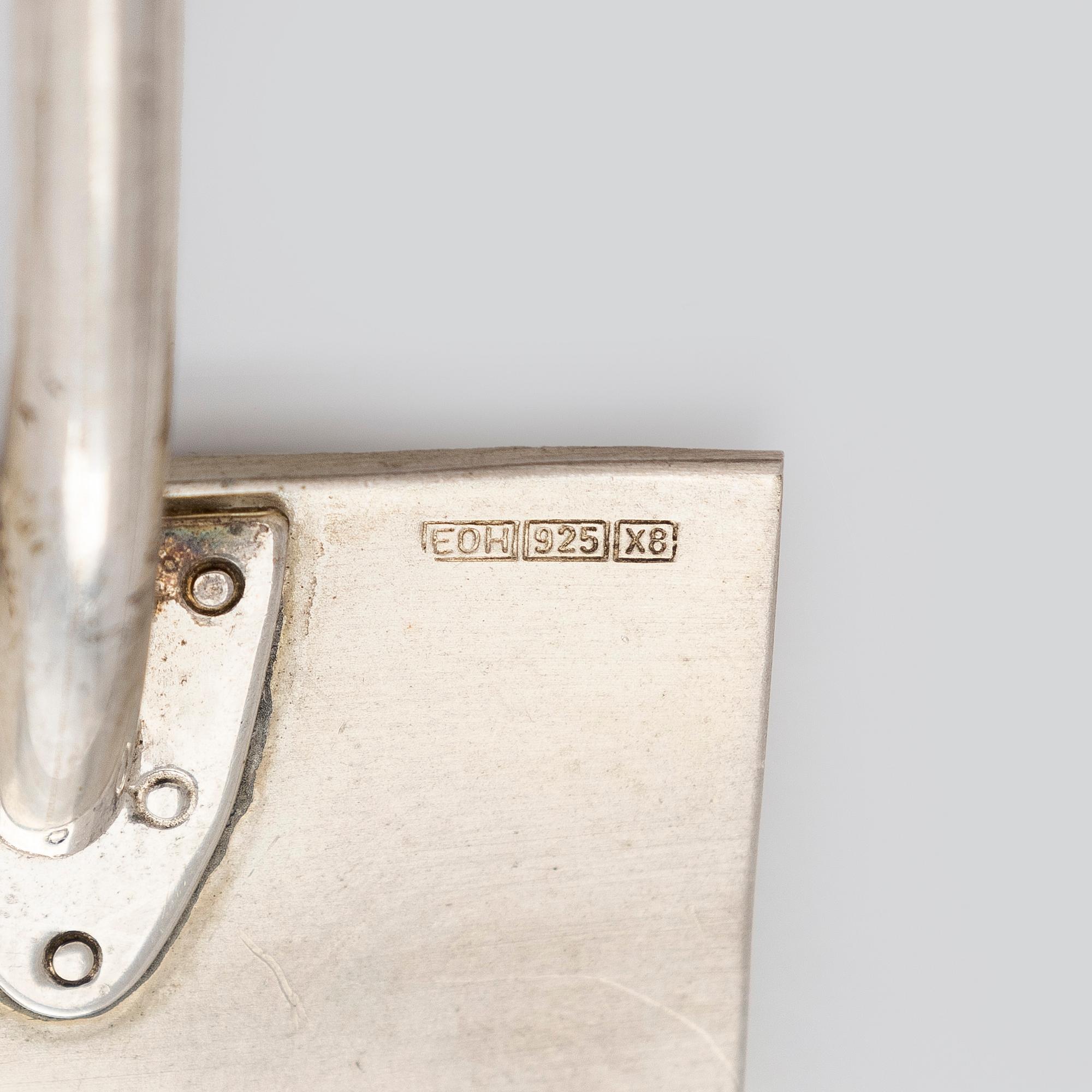 Sockerspade, cocktailmått och cocktailpinnar, 6 st, silver, bl a Pekka Piekäinen och Kultakeskus 1989-99.