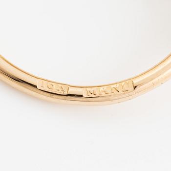 Ring, Mandelstam, 18K guld med limekvarts, peridot och briljantslipade diamanter.