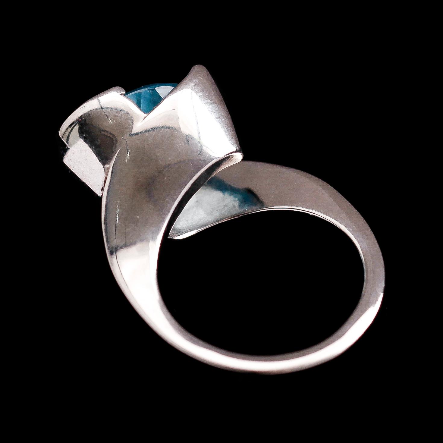 RING, sterlingsilver, blå topas, Pierre dÀrgent.