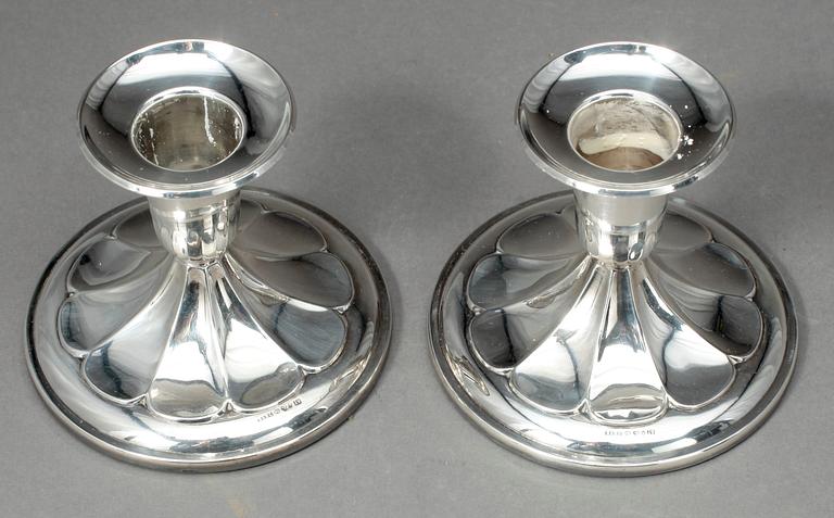 LJUSSTAKAR, ett par, silver, Ceson, Göteborg, 1959.