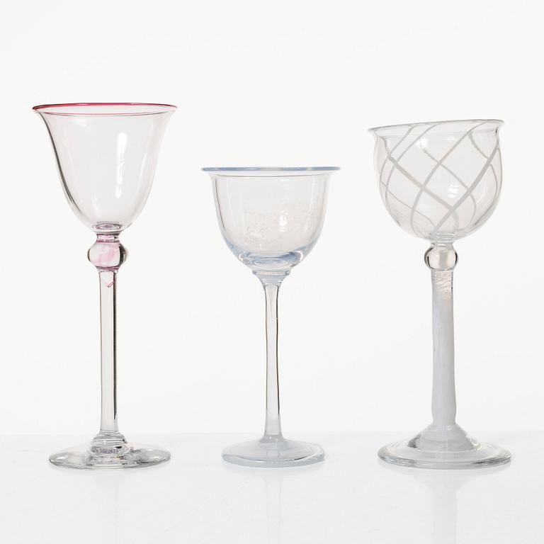 Samling pokalglas, 11 stycken, Sverige, senare delen av 1900-talet.
