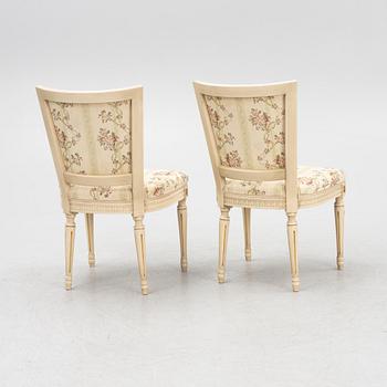 Six Gustavian style chairs, second half of the 20th Century.