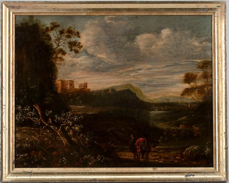 FLEMISH 17TH CENTURY SCHOOL, "FLIGHT TO EGYPT".