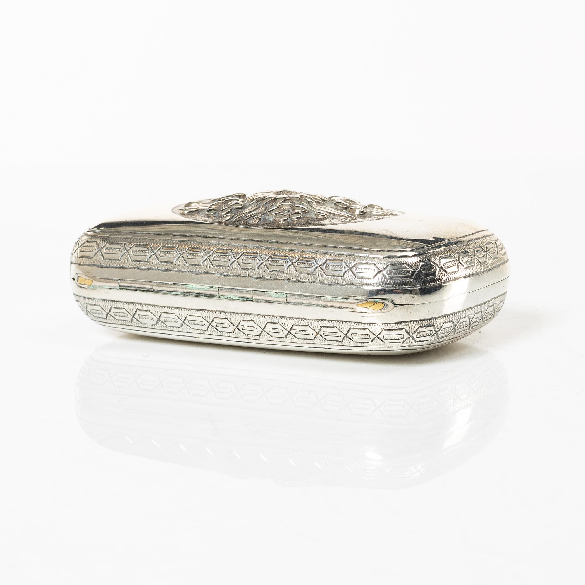 Snusdosa, silver, Moskva, Ryssland 1879.