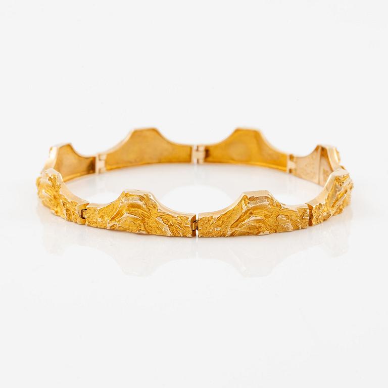 Björn Weckström, a bracelet, "Golden bridge", 14K gold, Lapponia 1971.