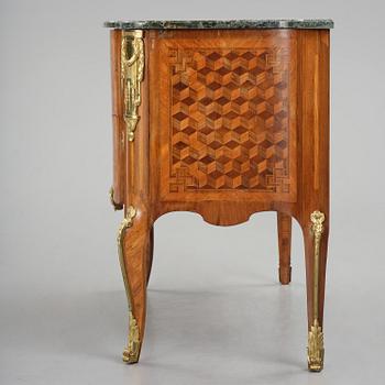 A Louis XVI rosewood and amaranth marquetry ormolu-mounted commode by Leonard Boudin (master in Paris 1761).