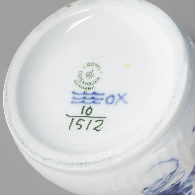 A 54-piece porcelain coffee and dinner service, "Blue Flower", Royal Copenhagen, Denmark.