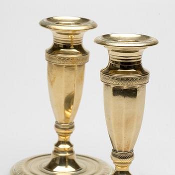 LJUSSTAKAR, ett par, senempire, 1800-talets mitt.