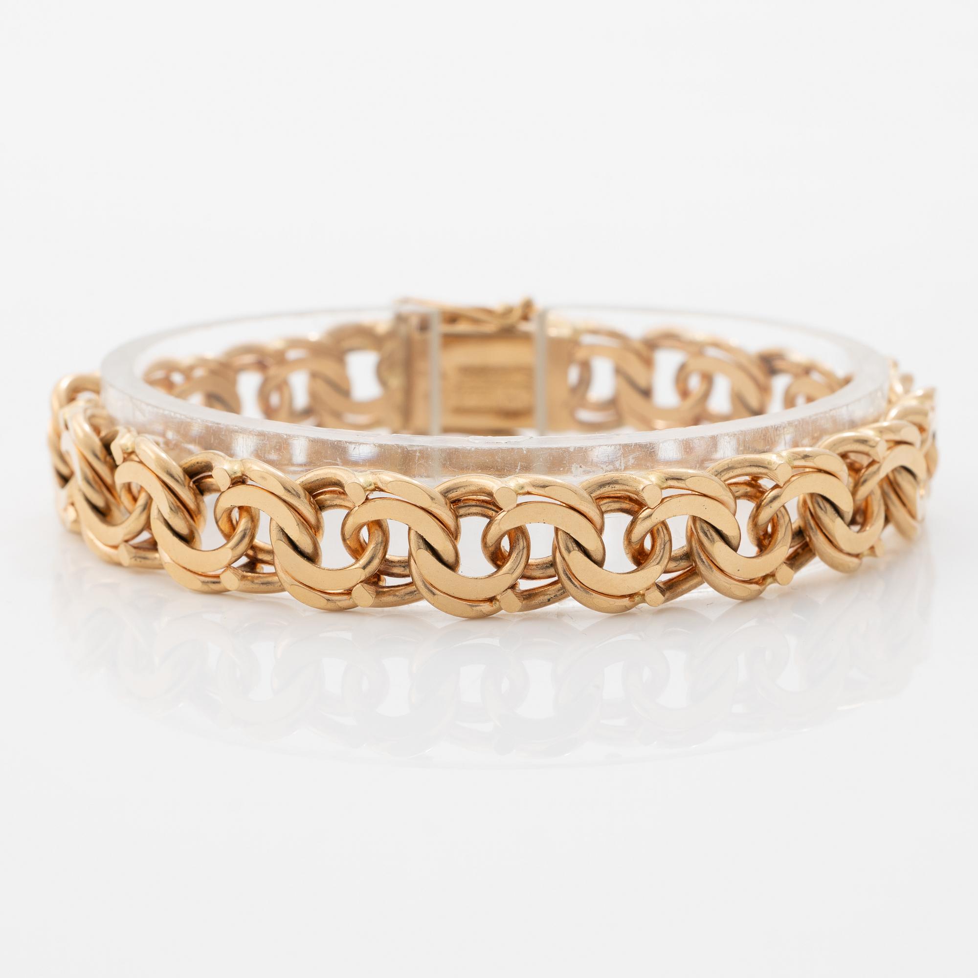 Armband, 18K guld, bismarcklänk.