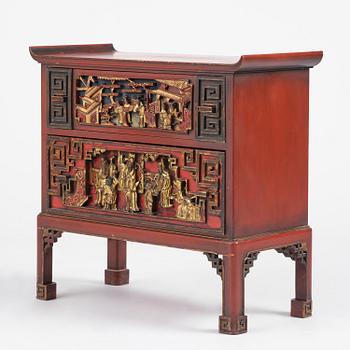 A mirror and chest of drawers from  Carl Johansons Möbleringsaffär, Stockholm, 1920's/30's.